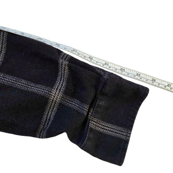 Vans Plaid Flannel Button Up Shirt Men's Large Black Streetwear Cottagecore City - Picture 7 of 10